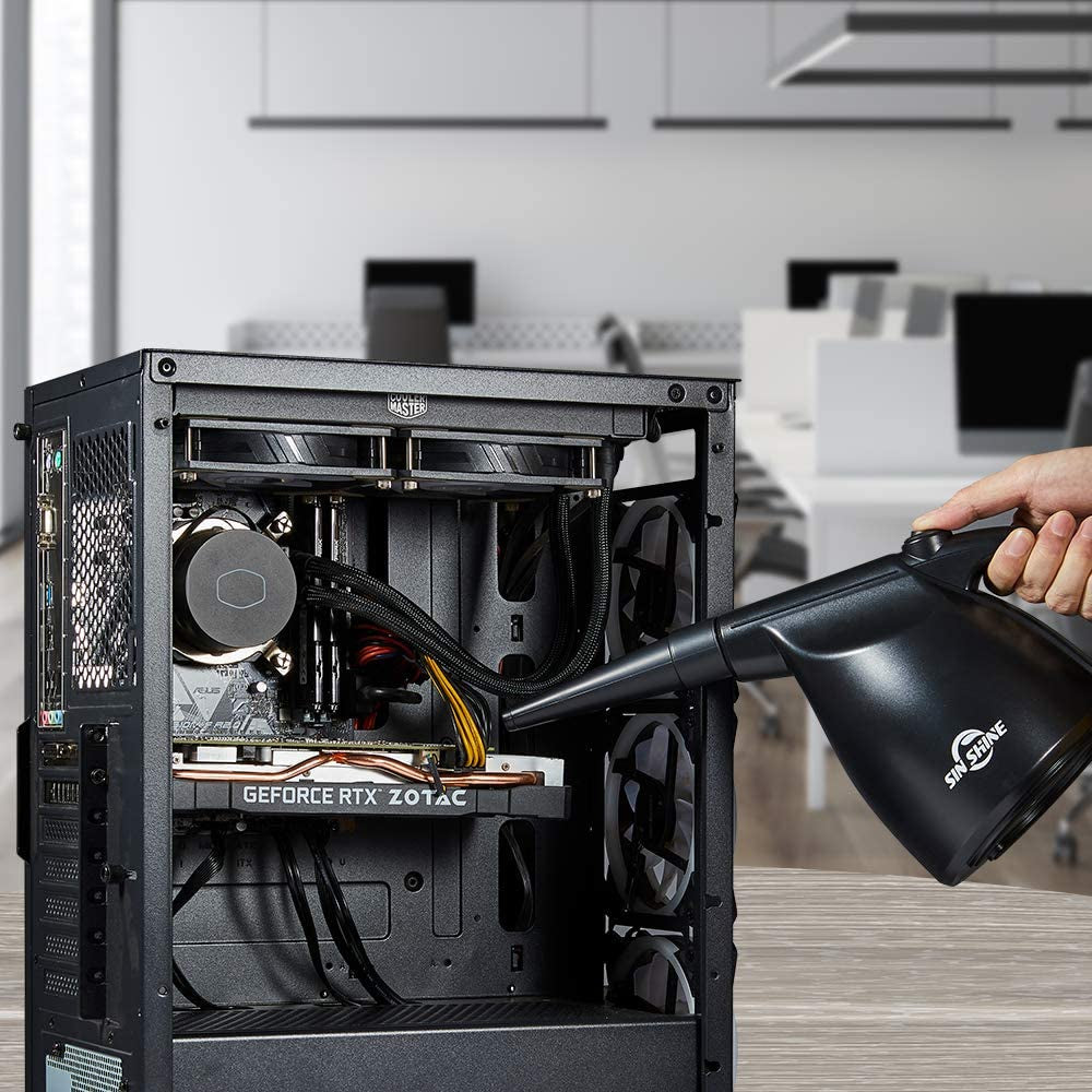 - Compressed Air 3.0- Multi-Use Electric Air Duster for Cleaning Dust, Hairs, Crumbs, Scraps for Laptop, Computer, Replaces Compressed Air Cans & Canned Air (Ad01-Black)